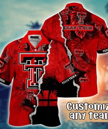 Texas Tech Red Raiders Ncaa Hawaiian Shirt Custom Straw Hats Aloha Shirt