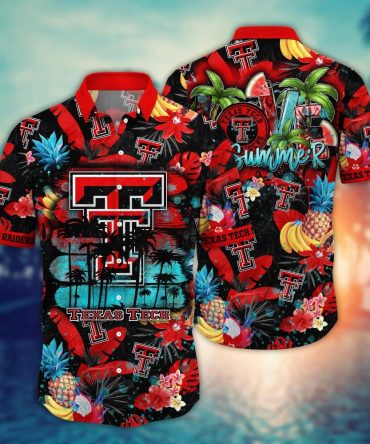 Texas Tech Red Raiders Ncaa Hawaiian Shirt Sun-Soakedtime Aloha Shirt