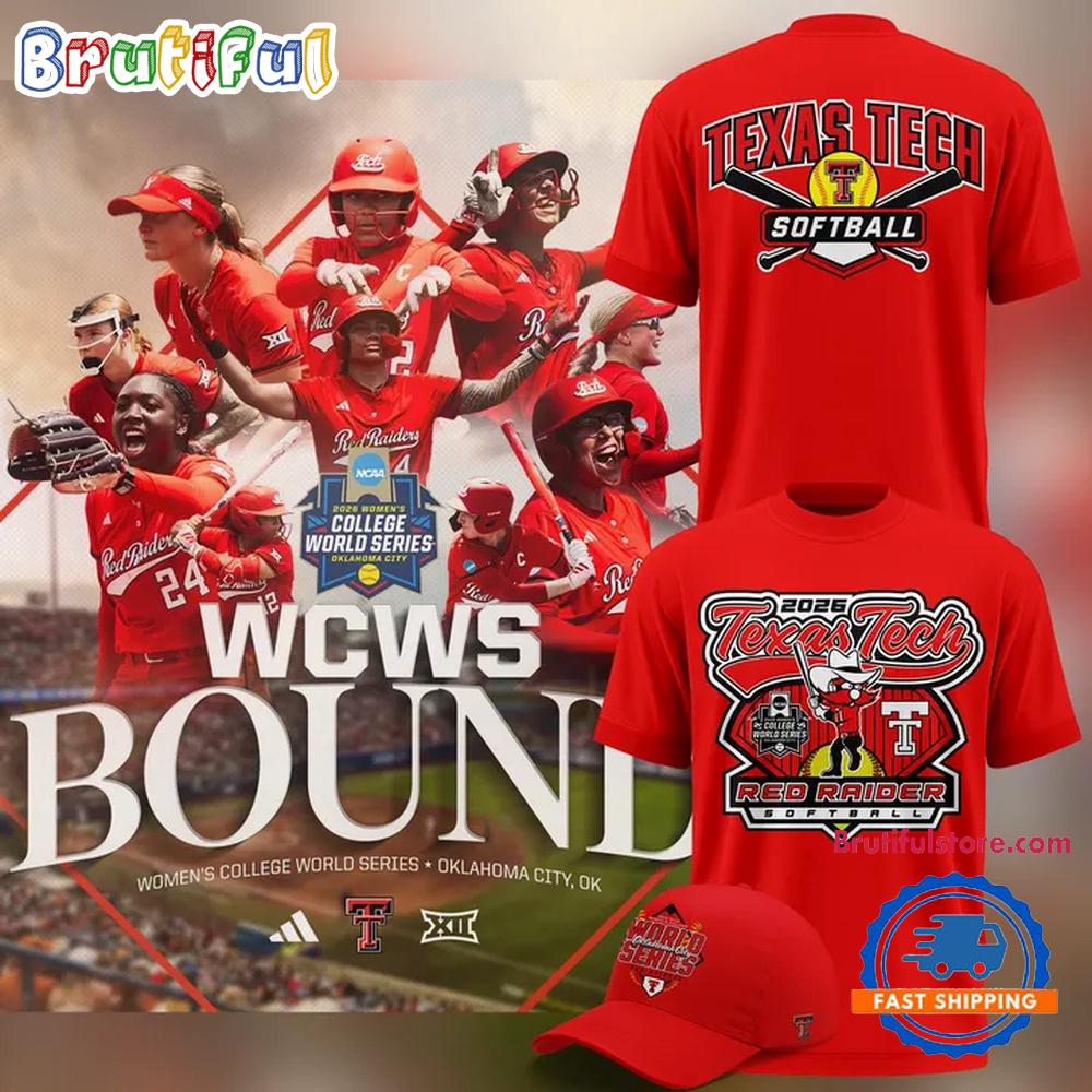 Texas Tech Red Raiders Softball Women'S College World Series 2026 Logo Team Design T Shirt