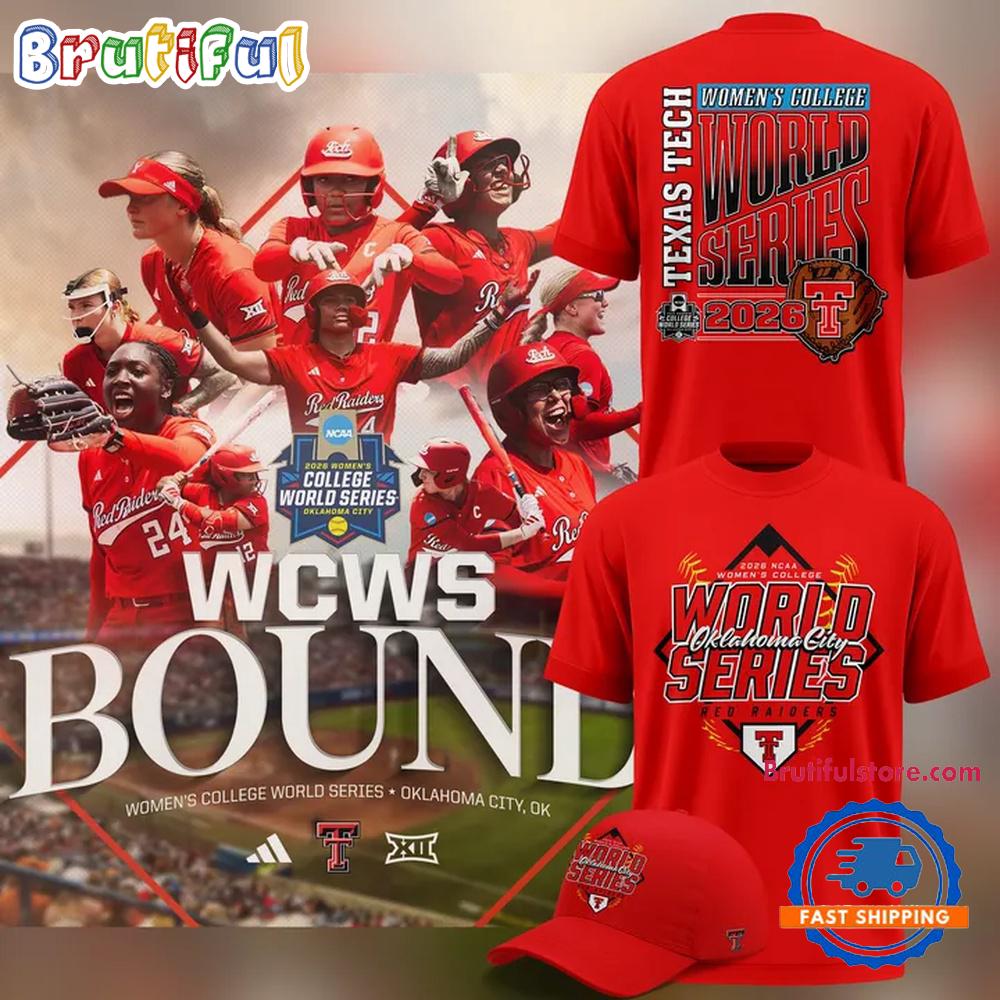 Texas Tech Red Raiders Softball Women'S College World Series 2026 New Design 3D Shirt