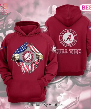 Alabama Crimson Tide American Flag Ripped For Fan 3D Hoodie Ncaa Gifts