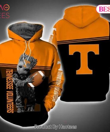 Baby Groot Hug Ball Tennessee Volunteers 3D Hoodie Gifts For Tennessee Volunteers Fans