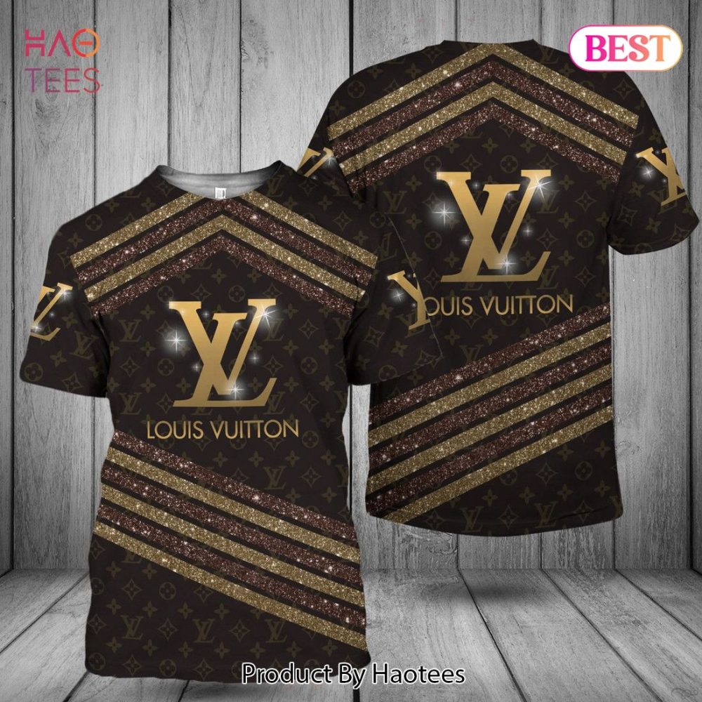 Louis Vuitton Glitter Plaid 3D T-Shirt