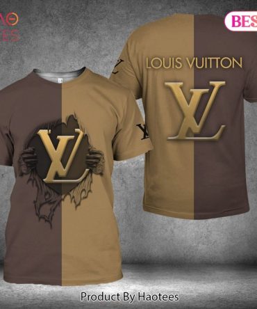 Louis Vuitton Grey Mix Brown Brand 3D T-Shirt Limited Edition