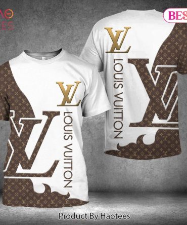 Louis Vuitton White Mix Brown Color 3D T-Shirt
