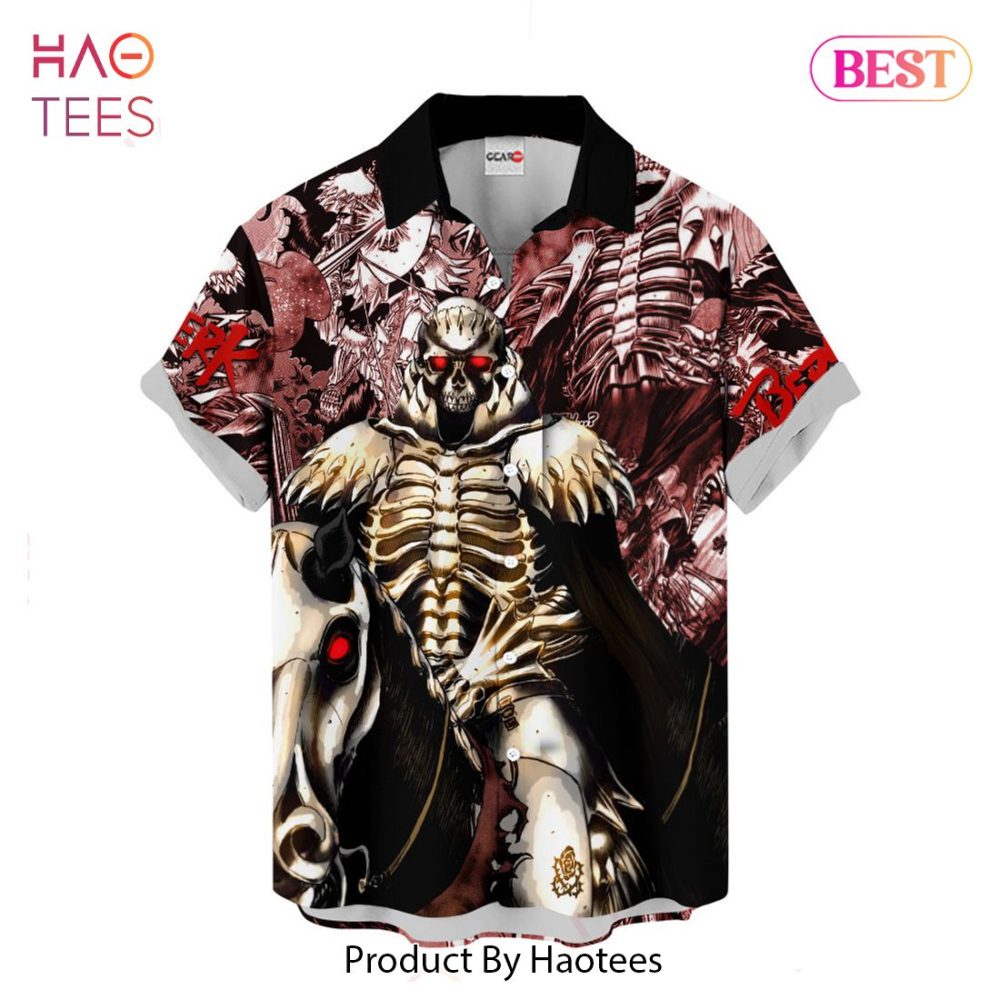 The Skull Knight Hawaiian Shirts Berserk Custom Anime Clothes For Men Women - Image 2