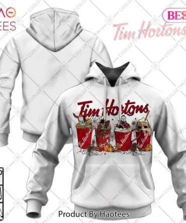Tim Hortons Horror Movie White Hoodie, T-Shirt, Zip Hoodie, Sweatshirt