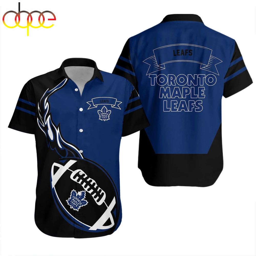 Toronto Maple Leafs Gridiron Stripes Summer Hawaiian Shirt