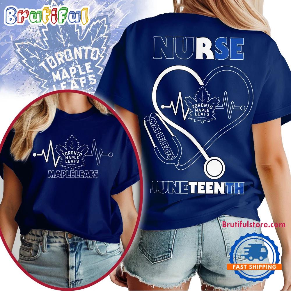 Toronto Maple Leafs Nhl Nurse Appreciation Juneteenth Unisex 3D Shirt