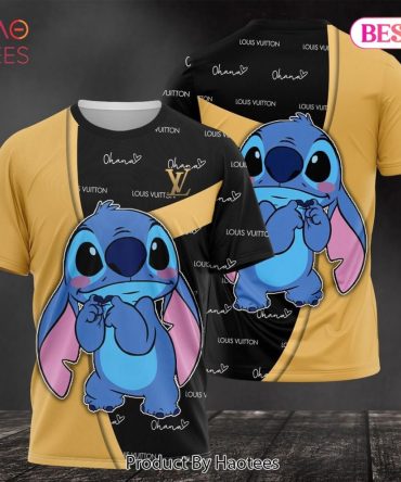 Disney Stitch Cartoon Louis Vuitton 3D T-Shirt Limited Edition