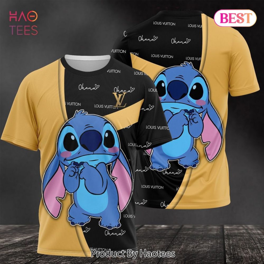 Disney Stitch Cartoon Louis Vuitton 3D T-Shirt Limited Edition