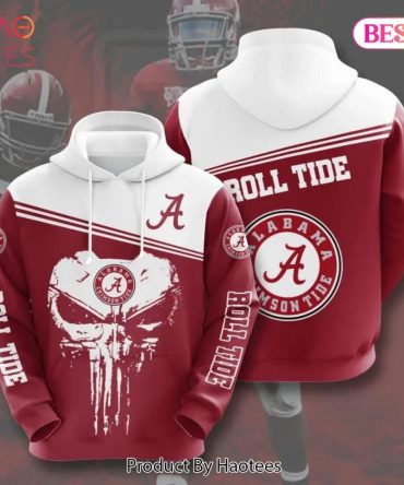 Alabama Crimson Tide Punisher Skull For Fan 3D Hoodie Ncaa Gifts