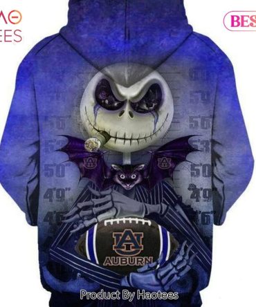 Auburn Tigers College Jack Skellington 3D Hoodie Gifts For Auburn Tigers Fans