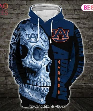 Auburn Tigers Skull Team 3D Hoodie Auburn Tigers Ncaa Gifts