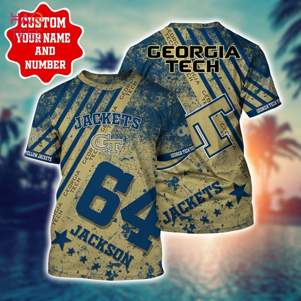 Georgia Tech Yellow Jackets Personalized Hawaiian Shirt - Image 2