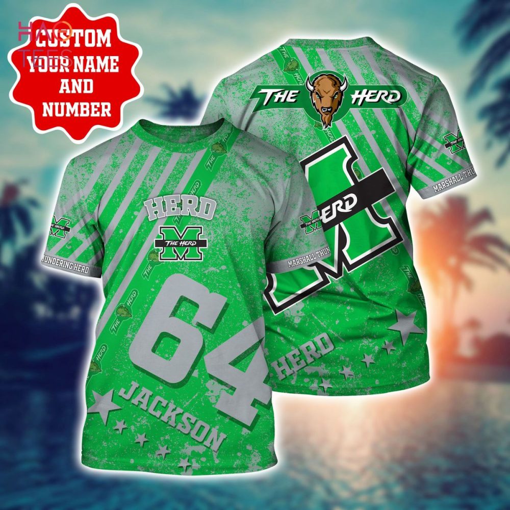 Marshall Thundering Herd Personalized Hawaiian Shirt - Image 2