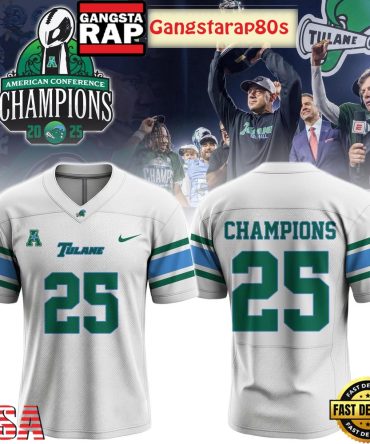 Tulane Green Wave Champions 2025 Custom Football Jersey