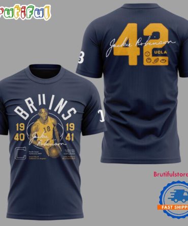 Ucla Bruins X Jackie Robinson 42 Graphic Design T Shirt