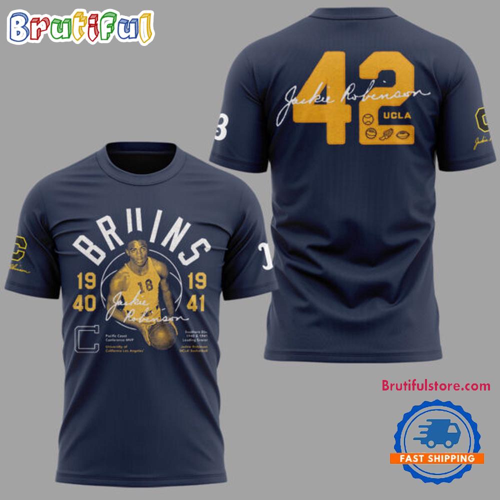 Ucla Bruins X Jackie Robinson 42 Graphic Design T Shirt