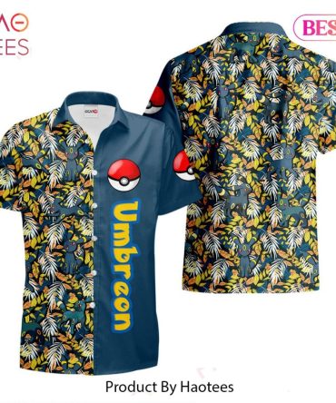 Umbreon Hawaiian Shirts Custom Anime Merch Clothes For Men Women