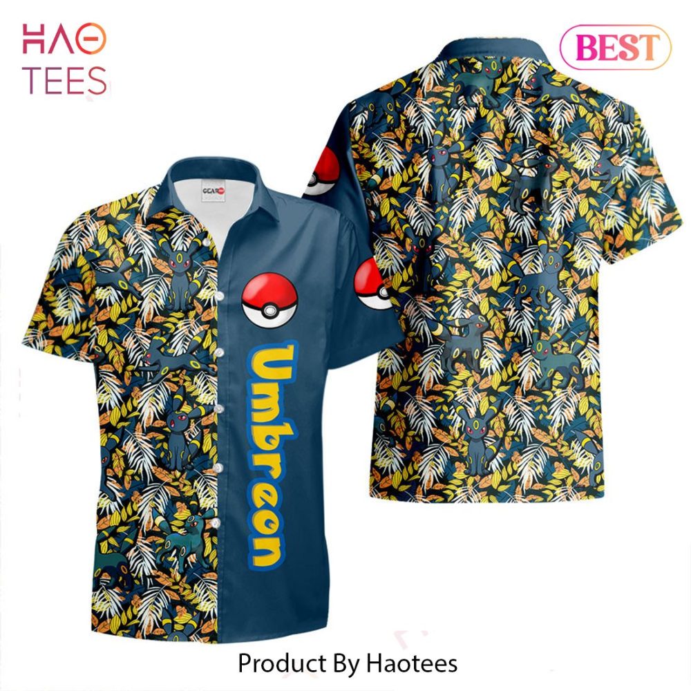Umbreon Hawaiian Shirts Custom Anime Merch Clothes For Men Women