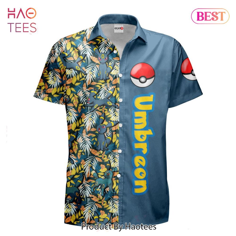 Umbreon Hawaiian Shirts Custom Anime Merch Clothes For Men Women - Image 2