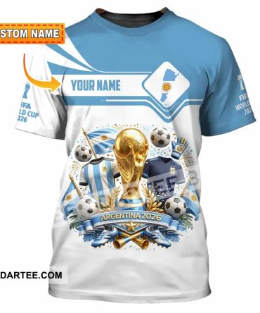 Unisex Shirt Hoodie - Custom Argentina World Cup 2026 Shirt Hoodie