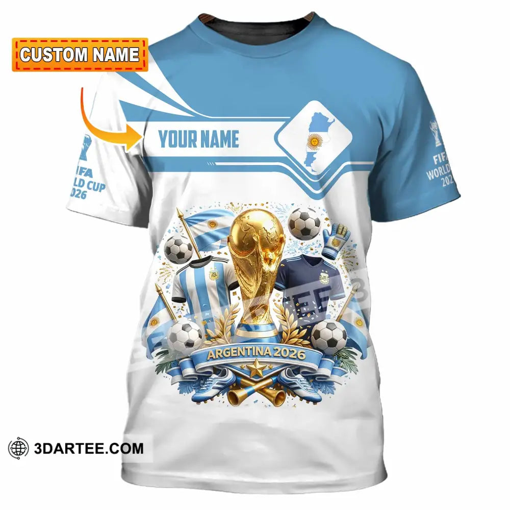 Unisex Shirt Hoodie - Custom Argentina World Cup 2026 Shirt Hoodie