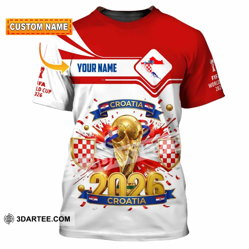 Unisex Shirt Hoodie - Custom Croatia World Cup 2026 Shirt Hoodie