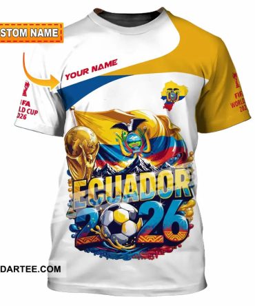 Unisex Shirt Hoodie - Custom Ecuador World Cup 2026 Shirt Hoodie