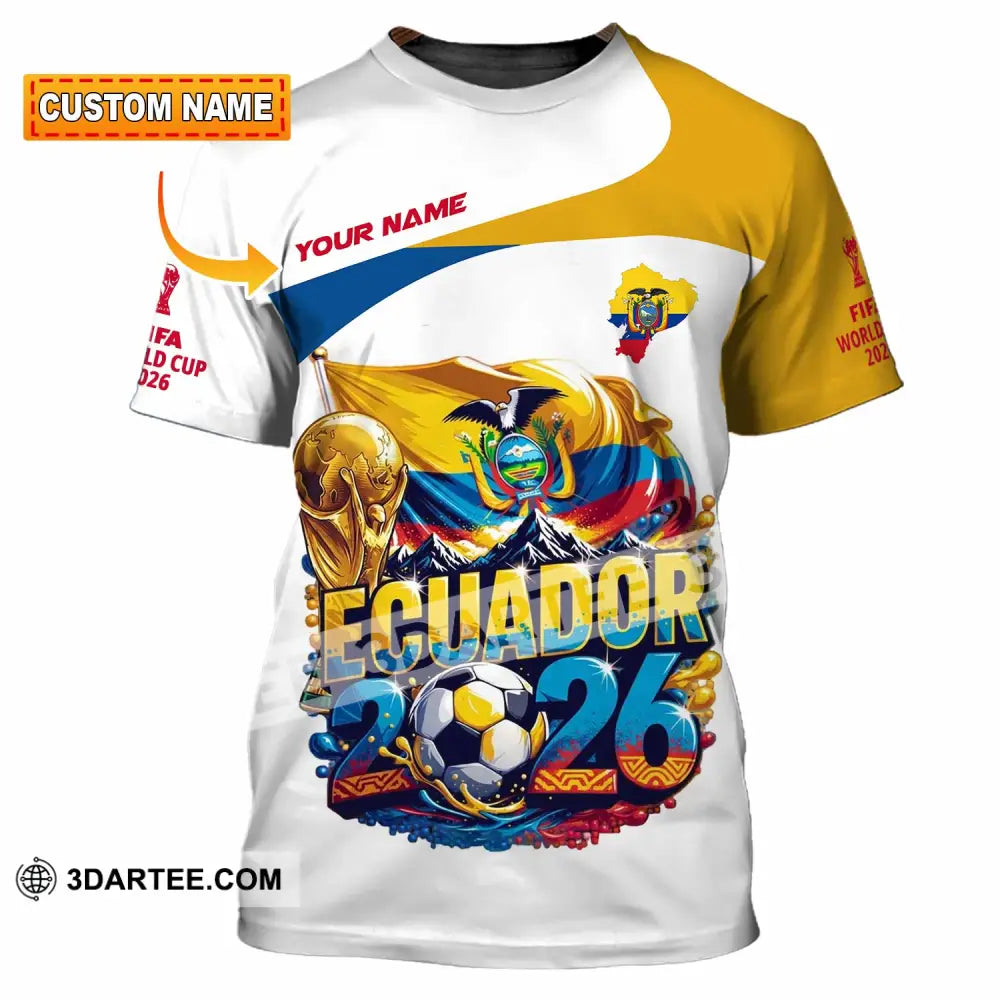 Unisex Shirt Hoodie - Custom Ecuador World Cup 2026 Shirt Hoodie