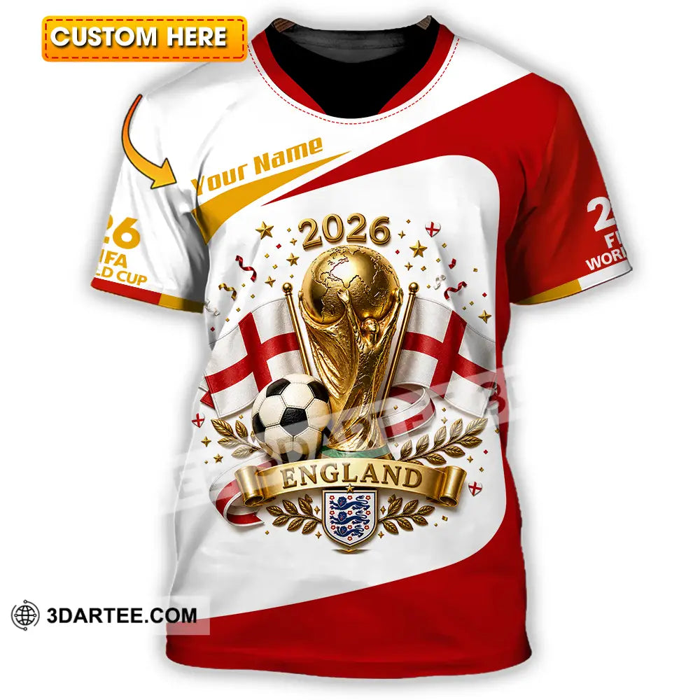 Unisex Shirt Hoodie - Custom England World Cup 2026 Shirt Hoodie