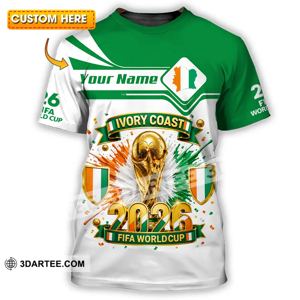Unisex Shirt Hoodie - Custom Ivory Coast World Cup 2026 Shirt Hoodie