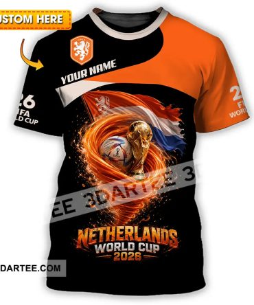 Unisex Shirt - Custom Netherlands World Cup 2026 3D Shirt