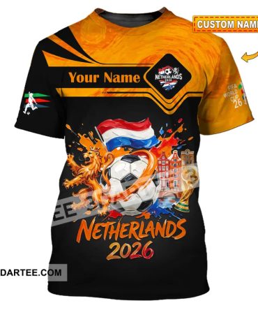 Unisex Shirt Hoodie - Custom Netherlands World Cup 2026 Shirt Hoodie