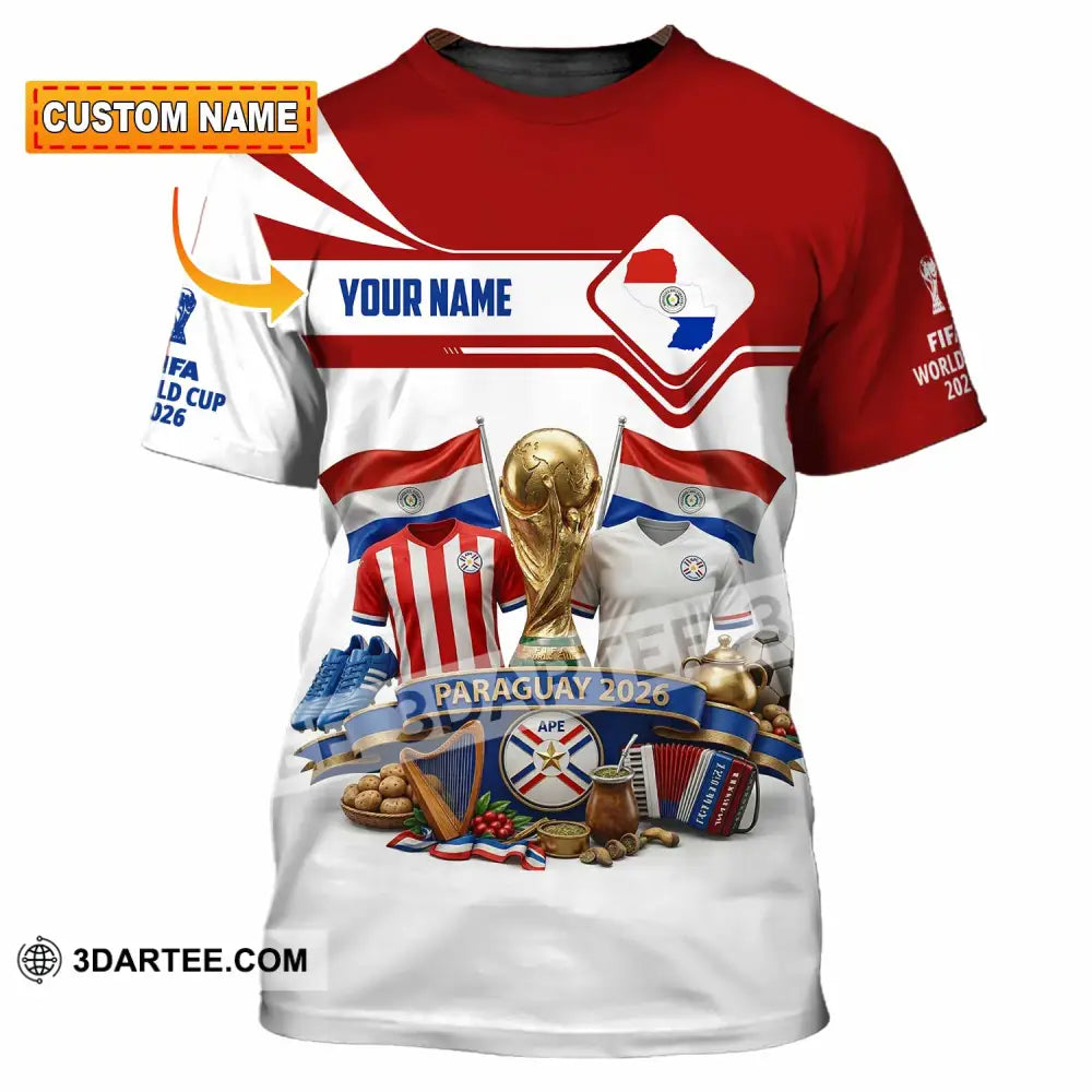 Unisex Shirt Hoodie - Custom Paraguay World Cup 2026 Shirt Hoodie