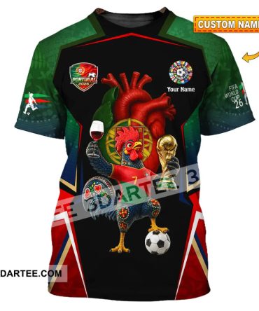 Unisex Shirt Hoodie - Custom Portugal World Cup 2026 Shirt Hoodie