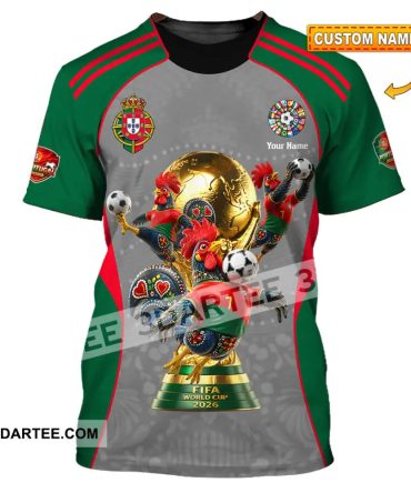 Unisex Shirt Hoodie - Custom Portugal World Cup 2026 Shirt Hoodie