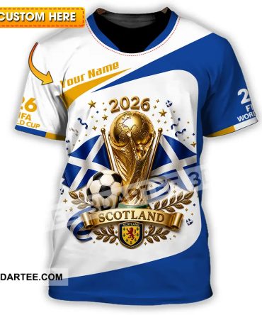 Unisex Shirt Hoodie - Custom Scotland World Cup 2026 Shirt Hoodie