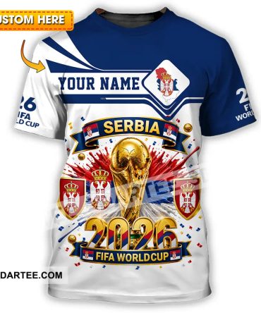 Unisex Shirt Hoodie - Custom Serbia World Cup 2026 Shirt Hoodie