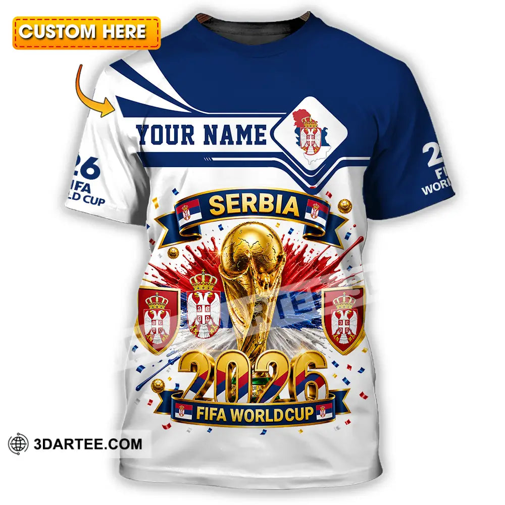Unisex Shirt Hoodie - Custom Serbia World Cup 2026 Shirt Hoodie