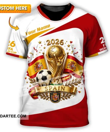 Unisex Shirt Hoodie - Custom Spain World Cup 2026 Shirt Hoodie