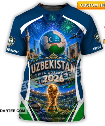 Unisex Shirt - Custom Uzbekistan World Cup 2026 Shirt