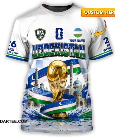 Unisex Shirt - Custom Uzbekistan World Cup 2026 Shirt