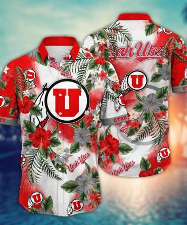 Utah Utes Ncaa Hawaiian Shirt Blooming Flowerstime Aloha Shirt