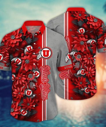 Utah Utes Ncaa Hawaiian Shirt Custom Break Aloha Shirt