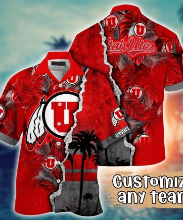 Utah Utes Ncaa Hawaiian Shirt Custom Water Sports Aloha Shirt