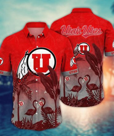 Utah Utes Ncaa Hawaiian Shirt Golden Hourtime Aloha Shirt