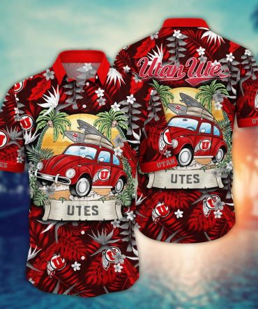 Utah Utes Ncaa Hawaiian Shirt High Temperaturestime Aloha Shirt