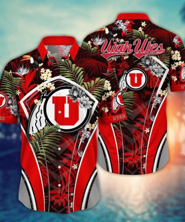 Utah Utes Ncaa Hawaiian Shirt Lush Greenery Aloha Shirt